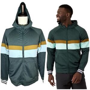 Cotopaxi Teal Hoodie with Gold and White Accents